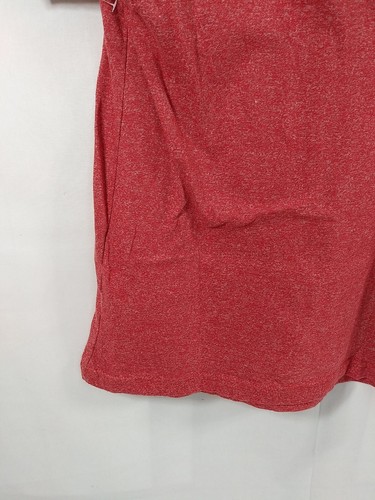 Alpha Beta V Neck Shirt small red Maroon Short Sleeve Cotton Polyester Blnd - Picture 8 of 13