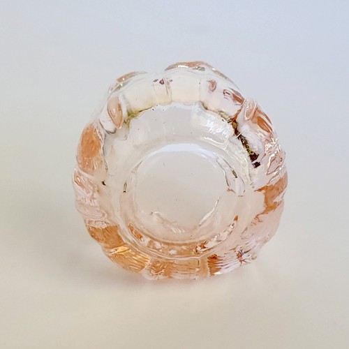 Set of 4 Pink Salt Cellars Dips Lotus Tulip Flowers Antique Westmoreland Glass - Picture 2 of 6