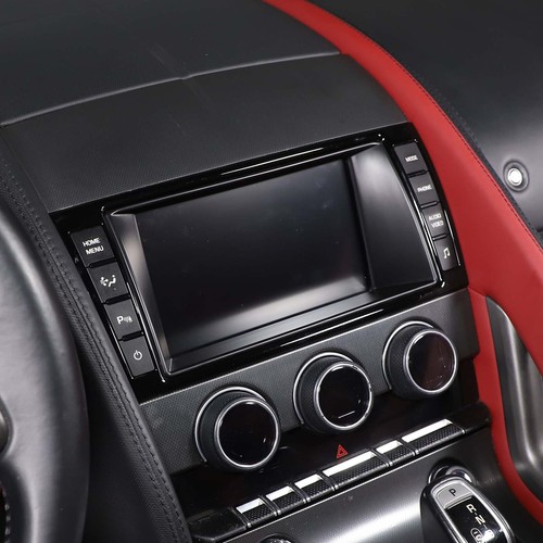 Matte Black Car Center Console Navigation Screen Frame Trim For Jaguar 2013-2022 - Picture 8 of 15