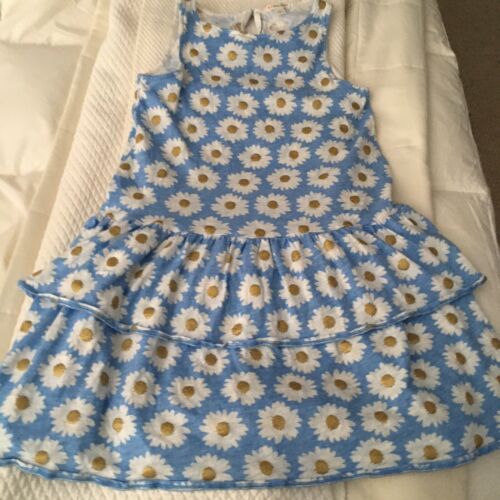 CREWCUTS GIRLS DRESS SIZE 10 BLUE, GOLD AND WHITE FLORAL - Afbeelding 1 van 6