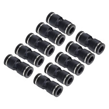 Push To Connect Hose Fitting Straight Union For 3/8" OD Pneumatic Air Line 10Pcs