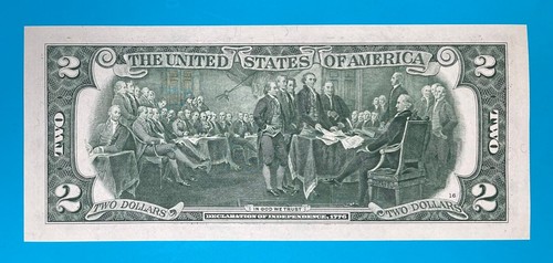L 1862 1991 B TRAILING YEAR 1991 $2 Two Dollar Bill Serial Number 2017A *UNC* - Picture 3 of 3