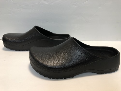 BIRKENSTOCK Super Birkis Black Rubber Clogs Comfort Slip Resistant Sz 14