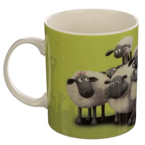 Shaun The Sheep - Porcelain Mug Coffee / Tea Cup Green 300 ml - Brand New - Picture 3 of 4