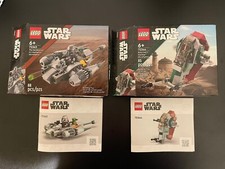Lego Mandalorian & Boba Fett Microfighter Boxes and Manuals ONLY (75363, 75344)