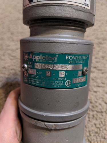 APPLETON Powertite ARC6023BC 600VAC 60A 2W 3P STY 2 - Picture 6 of 11