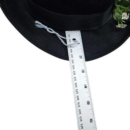 Blumenmuster Derby Wollhut Blüte besondere Anlässe formelle Veranstaltung Damen Einheitsgröße Y2K Vintage - Bild 7 von 13