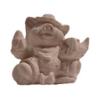 +Bisque M*118 -19.2901.2 Ceramic Ready to Paint Calendar November Pig Figurine
