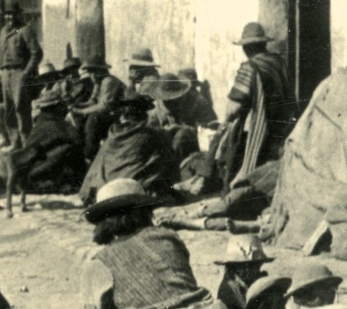 Bolivia Andes Huanuni Oruro market day tendance Old NPG Stereo Stereoview Photo 1900