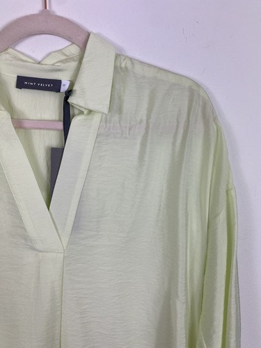 Mint Velvet Top Womens Size XS UK Green Relaxed Blouse Longline Light BNWT - Picture 5 of 21
