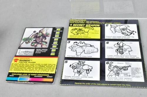 Transformers Beast Wars Rhinox Deluxe Vintage 1996 Original Incomplete - Picture 3 of 6