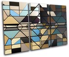 Industrial Geometric Office Abstract TREBLE CANVAS WALL ART Picture Print