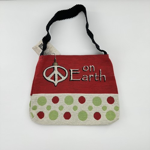 NWT Christmas Wall Tapestry Tote Jacquard Handbag Manual Woodworkers and Weavers - Picture 10 of 10
