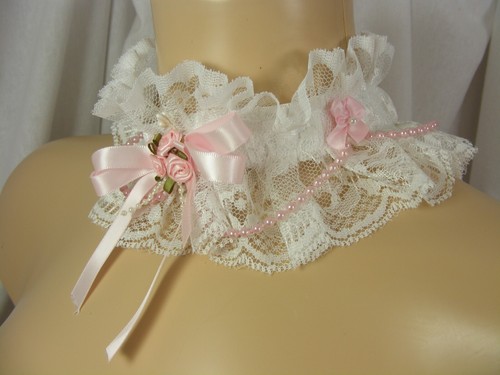 SISSY KITTEN LACE CHOKER DDLG OPT BELL KAWAII LOLITA FANCY DRESS COSPLAY - Picture 9 of 10