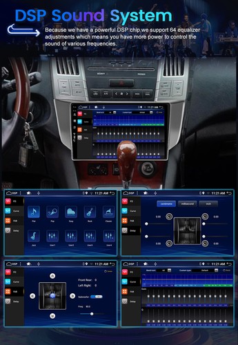 For Lexus RX300 RX330 RX400H 9"Android 14 Car Stereo DAB Radio Carplay GPS NAVI - Picture 13 of 18