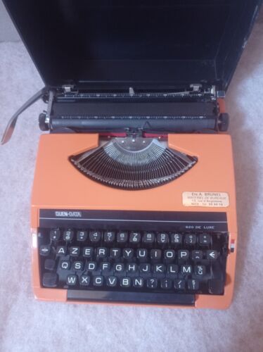 Quen Data tragbare Schreibmaschine QUEN-DATA620 DE LUX, Vintage, orange, - Bild 3 von 10