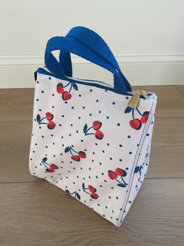 KATE SPADE New York Just Cherry Insulated Red White Blue Tote Lunch Bag NWT - Picture 2 of 5