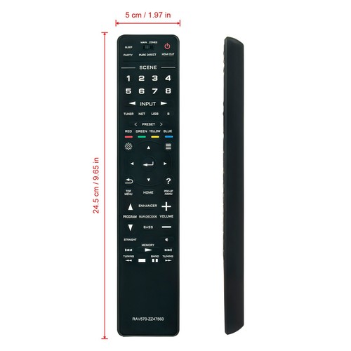 RAV570 ZZ47560 Replaced Remote for Yamaha AV Receiver RX-A780 RX-V685 TSR-7850 - Picture 7 of 8