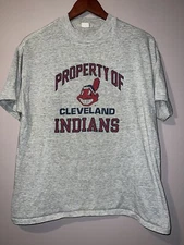 VINTAGE 1980's PROPERTY OF CLEVELAND INDIANS GUARDIANS SHIRT large