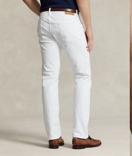 POLO RALPH LAUREN Men Jean White Varick Slim Straight Hemp Denim 36x32" NWT $125 - Picture 5 of 6