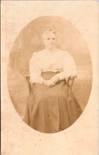 RPPC Portrait of a Woman Old Postcard Unused  C4
