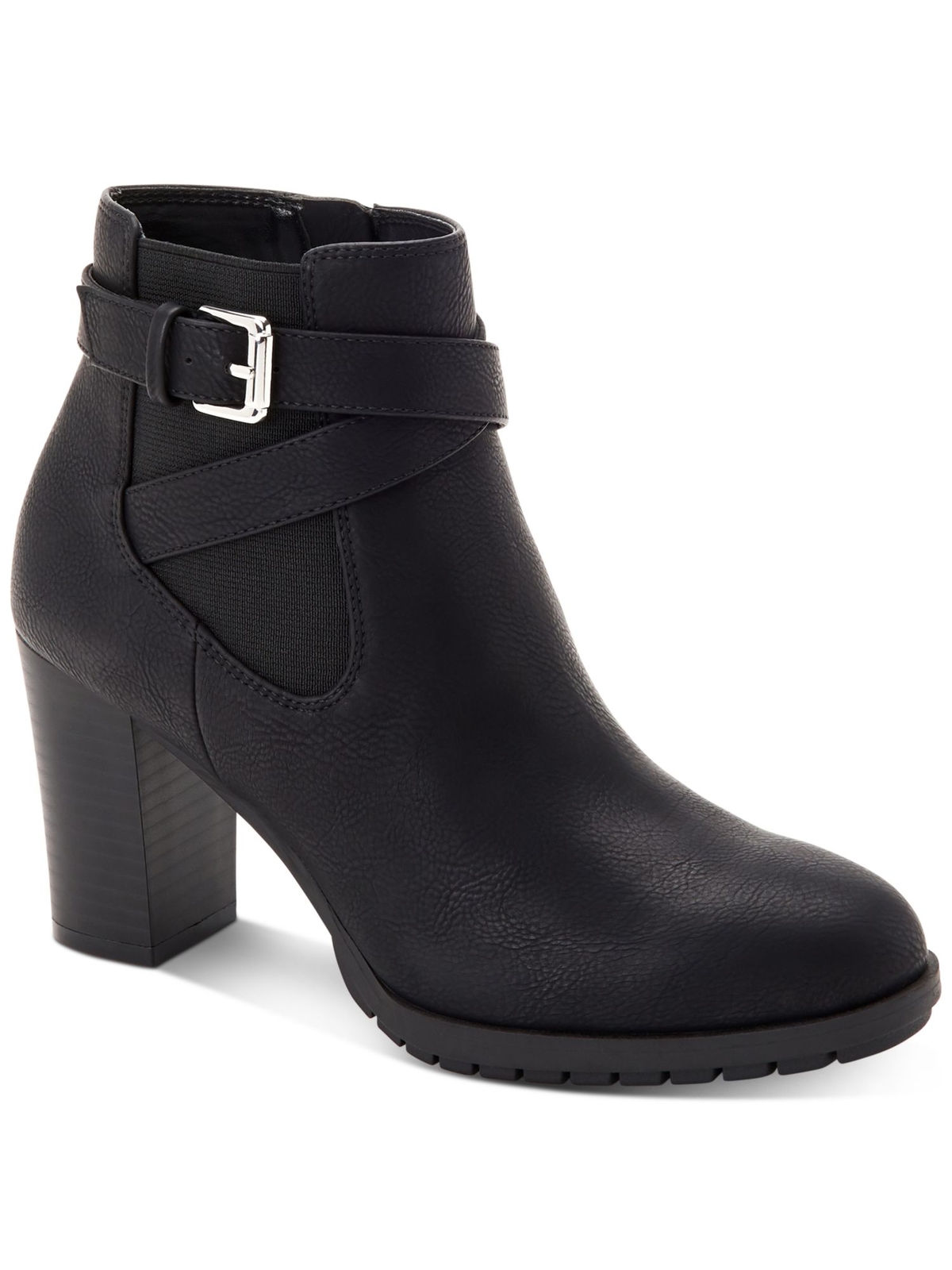 Женские черные ботильоны Goring Laleen с круглым носком на блочном каблуке STYLE & COMPANY, 10 М