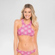 Women's High Neck Bikini Swim Top Tori Praver magenta Haze Pink XS, S, M, L,XL