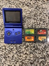 Nintendo Blue Gameboy Advance SP w/ Games