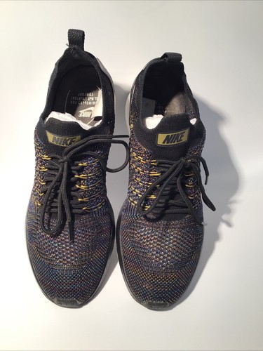 Nike Air Zoom Mariah Flyknit Racer Black Blue Gold Women's Size UK 6.5 Trainer - Picture 3 of 7