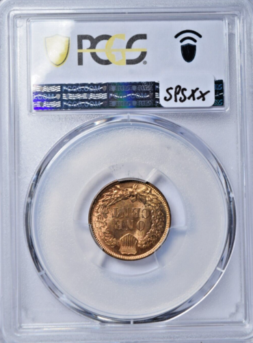 1909 INDIAN HEAD CENT PCGS MS63RB ~ ALMOST FULL RED ~ GREAT COLOR! - Picture 2 of 4