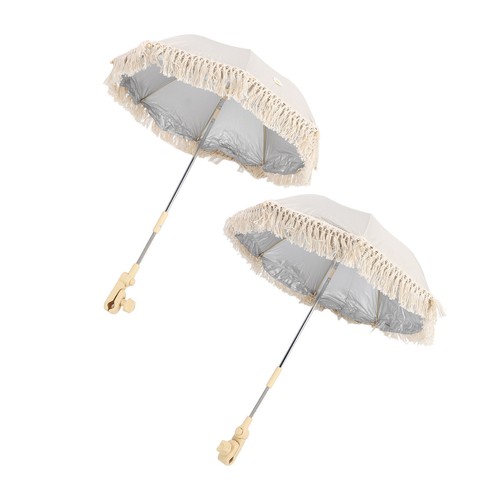 Baby Stroller Umbrella Sunshade UV Blocking Adjustable Angle Clamp On Universal - Picture 2 of 18