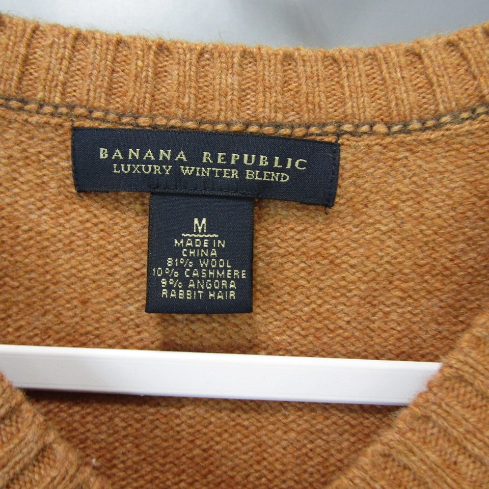 Banana Republic роскошь зимняя смесь свитер жилет мужской размер M шерсти и кашемира - Изображение 3 из 4