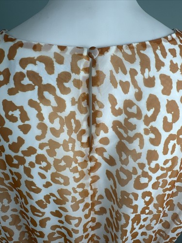 NWT Women's Sam Edelman Leopard Ruffle-Accent Sleeveless Dress Sz Large - Picture 10 of 11