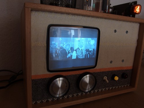 Vintage Retro Design Röhrenfernseher Elektronenröhren EM84 - Bild 4 von 7