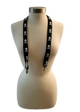 Black And White Skull And Crossbone Suspenders Adjustable Silvertone Hardware