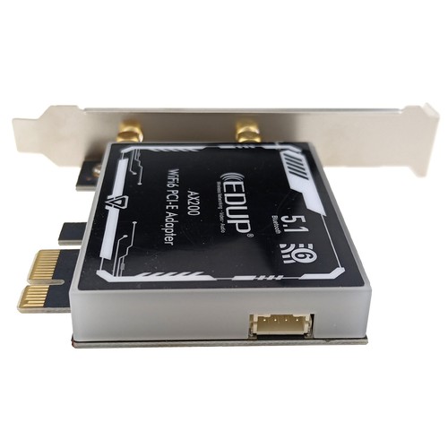 AX200 Desktop PCIe Wireless Adapter PC WiFi 6 Bluetooth 5.1 Network RGB Heatsink - Picture 3 of 10
