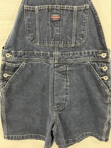 Unionbay Jean Overall Shorts Original Sportswear Shortalls Y2K Blue Small 34x5 - Picture 2 of 10