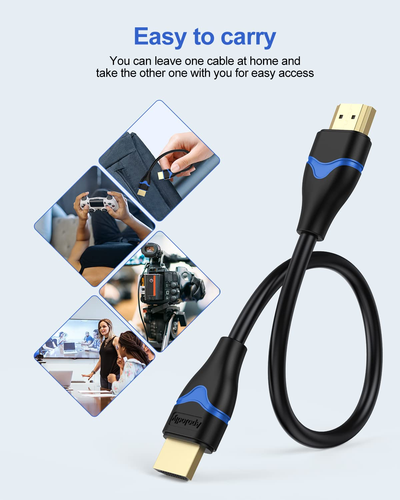 4K Kurzes HDMI Kabel 6 Zoll, HDMI Kabel 0,5FT High Speed HDMI auf HDMI Kabel 2.0(4K - Bild 4 von 12