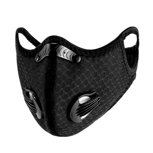 Máscara facial de malla reutilizable deportes ciclismo con filtro de carbono activo válvula respiratoria - Imagen 2 de 10