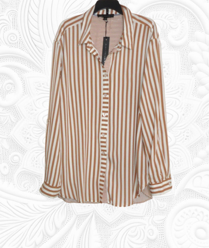 Jane + Delancey XL Striped Long Sleeve Blouse - NWT