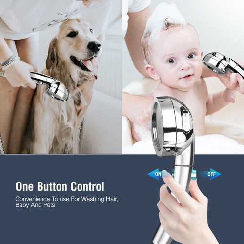 High Pressure Showerhead Handheld Shower Head with ON/Off/Pause Durable 3 Mode - Picture 10 of 13