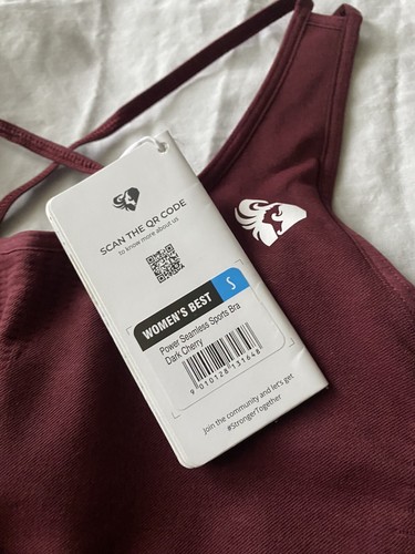 Women’s Best Power Seamless Sports Bra Dark Cherry Size S - Picture 2 of 5