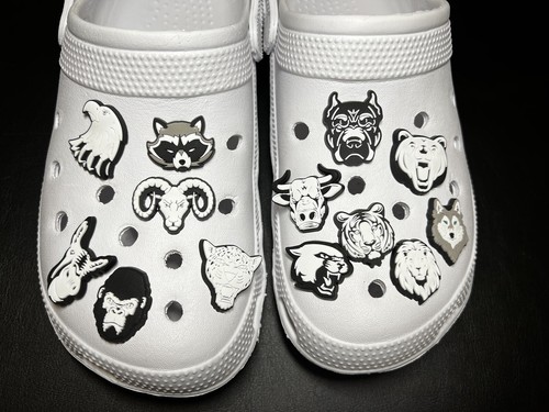 13pcs Wild Animals Black And White Shoe Charms for Croc /Bracelet - Picture 11 of 11