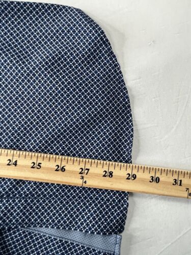 Con.Struct Shirt Slim Fit 4 Way Stretch Button Down Mens Medium Geometric Blue - Picture 8 of 8