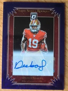 2019 DONRUSS OPTIC Elite Series ROOKIE Purple FOTL DEEBO SAMUEL  AUTO /25 🔥🔥🔥