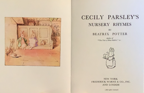 As New 1960s Edition HC DJ #23 Beatrix Potter Cecily Parsley's Nursery Rhymes - Foto 5 di 10
