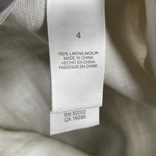 Vintage NWT Liz Claiborne Women’s Linen Sleeveless Collared Shirt Size 4 - Picture 7 of 12