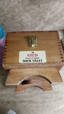 KIWI Vintage HAND Crafted Shoe SHINE Valet WOODEN Box ~ NO Contents Patina 