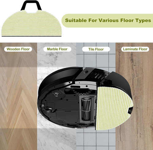 6 Stück Vacmop Ersatzpads kompatibel mit Shark RV2610WA AV2610WA AV2620WA - Bild 5 von 12