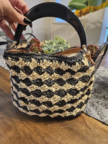 Cartera A New Day, Target Brand, negra paja y crema - Imagen 2 de 6